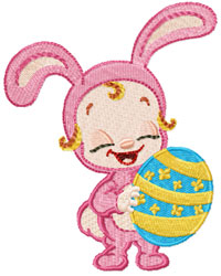 Free Easter Baby Bunny Embroidery Design