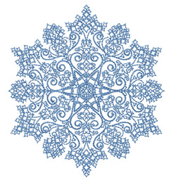 Crystal Snowflakes embroidery designs project