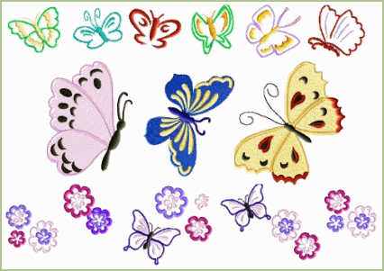 ABC Machine Embroidery Designs Butterflies Designs