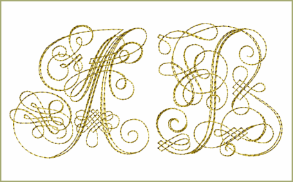 Gold Capitals Embroidery Designs