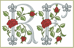 Royal Rose Font Embroidery Designs