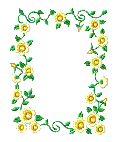 picture frame designs. Summer Flowers Frame Stitches:
