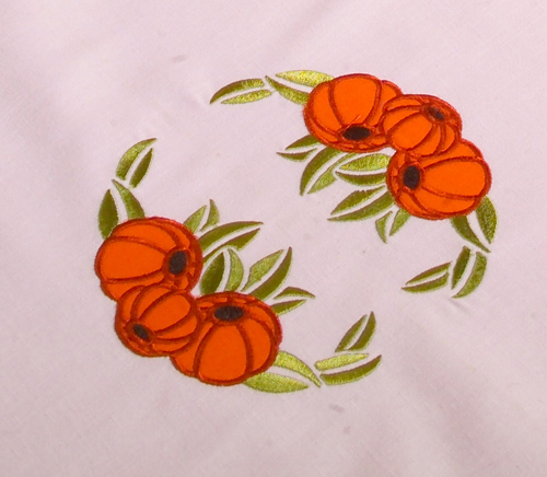 Project Idea using Pumpkin Applique embroidery designs set