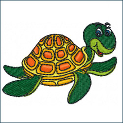 Sea Turtle Embroidery Design
