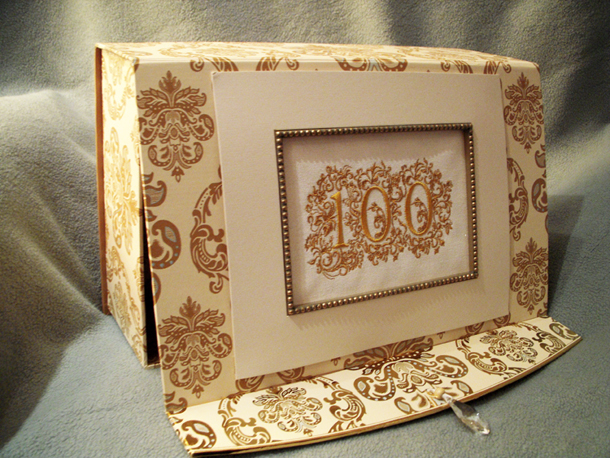 Memory Box to place birthday cards for a 100th birthday